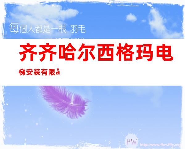齐齐哈尔西格玛电梯安装有限公司